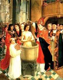 Le Baptême de Clovis - par LE MAÎTRE DE ST-GILLES (Washington. National Gallery)