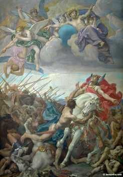 Voeu de Clovis à la bataille de Tolbiac - par Paul-Joseph BLANC (Panthéon)