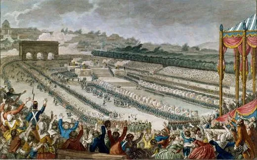   La fête de la Fédération - par Charles MONNET 1790 (Bibliothèque nationale de France, département des Estampes)