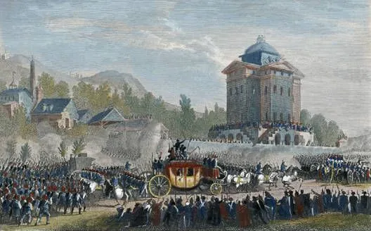 Retour de Varennes. Arrivée de Louis Seize à Paris, le 25 juin 1791 - par Jean DUPLESSI-BERTAUX (Centre historique des
Archives nationales)