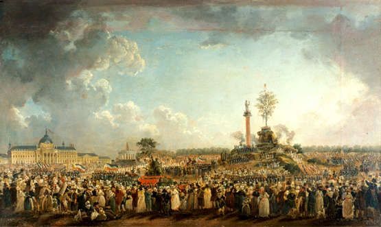 Fête de l'Etre suprême au Champ de Mars (20 prairial an II - 8 juin 1794) - par Pierre-Antoine DEMACHY 1794 (Musée
  Carnavalet)