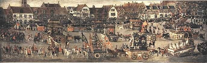 La fête du Ommeganck à Bruxelles, par Denis van Alsloot (Musée du Prado, Madrid)