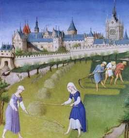 Serfs de la glèbe travaillant la culture fourragère