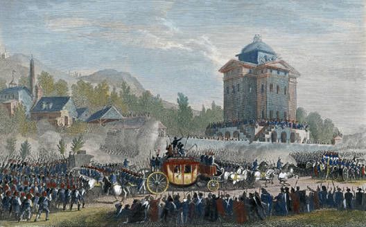 Retour de Varennes. Arrivée de Louis Seize à Paris, le 25 juin 1791 - par Jean DUPLESSI-BERTAUX (Centre historique des
  Archives nationales)