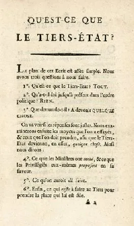 Qu'est-ce que le Tiers-Etat ? [Abbé E.Siéyès] 1789
