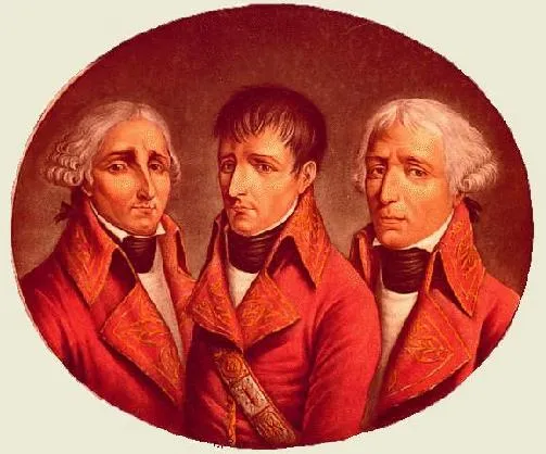   Les trois Consuls : Cambacerès, Bonaparte et Lebrun - par Vengorpe (Bibliothèque Nationale, Paris)