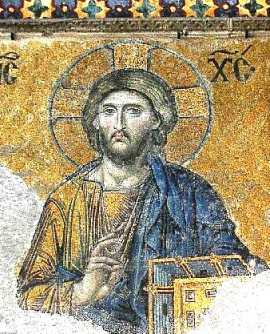 Christ Pantocrator - Mosaïque de Sainte-Sophie de Constantinople (Istanbul)